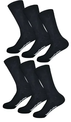 BENYSØN 6-paar Bamboe sokken - Naadloos - Dames & Heren - Comfortabele sokken - Zwart - Blauw - Anti zweet