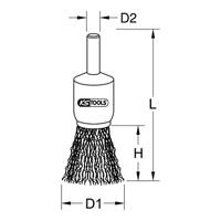 KS Tools 340.0020 Staaldraad penseelborstel 0,5 mm, Ø 25 mm - thumbnail