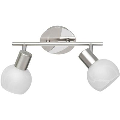 LED Plafondspot Rond Mat Nikkel - 2-lichts E14 Fitting Aluminium