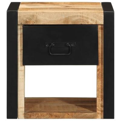 Nachtkastjes 2 st 40x35x40 cm massief ruw hout mango
