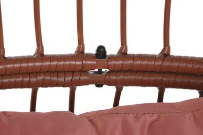 Tuinstoel DKD Home Decor 99 x 71 x 147 cm Metaal Terra cotta Synthetische rotan Wit - thumbnail