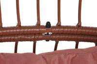 Tuinstoel DKD Home Decor 99 x 71 x 147 cm Metaal Terra cotta Synthetische rotan Wit - thumbnail