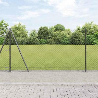 VidaXL Afrasteringspaal grijs 10 x 1,2 m (40 x 40 mm gaas)