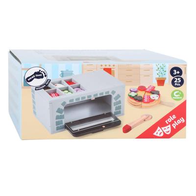 Small Foot - houten speeleten pizza-oven set, 25dlg.