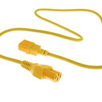ACT AK5311 Netsnoer Stroomkabel C14 - C15 | Geel | 2 meter - thumbnail