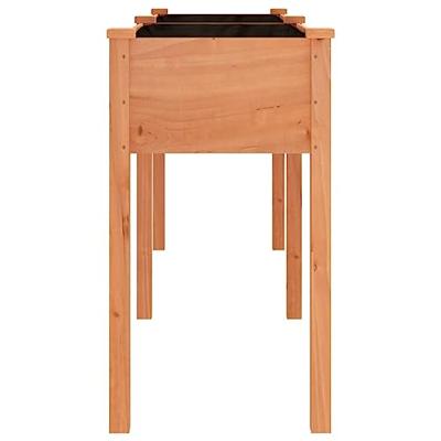 VidaXL Plantenbak met voering 161x45x76 cm massief vurenhout bruin