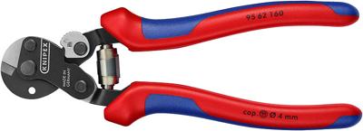 Knipex Staalkabelschaar | lengte 160 mm | gepolijst | meercomponenten mantels | 1 stuk - 95 62 160 - 95 62 160