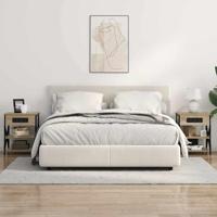 Nachtkastje 2 pcs Sonoma Eiken 41 x 31 x 51 cm Bewerkt hout - thumbnail