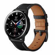 lederen bandje - Zwart - Samsung Galaxy Watch 3 - 41mm - thumbnail