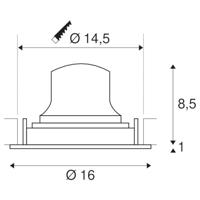 SLV 1003669 NUMINOS MOVE L LED-inbouwlamp LED vast ingebouwd 25.41 W Wit - thumbnail