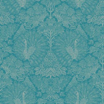 Dutch Wallcoverings Behang Escapade Pauw Groen/Blauw A222-14