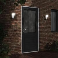 VidaXL Buitenwandlampen 2 st led gegoten aluminium wit - thumbnail