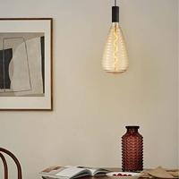 Edison Vintage E27 LED filament lichtbron Hive | Spiraal | Retro LED lamp | 16/16/35cm | Amber | geschikt voor E27 fitting | Dimbaar | 4W 280lm 2700K | warm wit licht - thumbnail