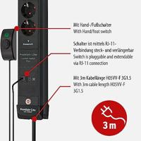 Brennenstuhl 1951560103 Stekkerdoos met schakelaar 6-voudig Zwart/wit 1 stuk(s) - thumbnail