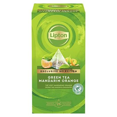 Thee Lipton Exclusive groene thee mandarijn sinaasappel 25 pramidezakjesx2gr Thee Lipton Exclusive groene thee mandarijn sinaasappel 25 pramidezakjesx2gr