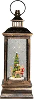 Anna&apos;s Collection LED glitterwater lantaarn kerstman 27,5 x 10cm - thumbnail