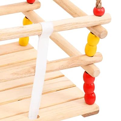 VidaXL Babyschommel met veiligheidsgordel massief grenenhout