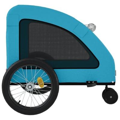 VidaXL Hondenfietstrailer oxford stof en ijzer blauw - thumbnail