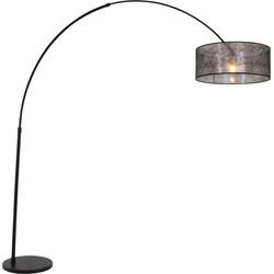 Steinhauer BooglampStresa zwart met sizoflor lampenkap - 9834ZW