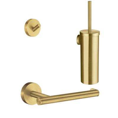 Accessoires Set Smedbo Home Toiletborsetlhouder Met Handoekhaak en Toiletrolhouder Rond Mat Goud Accessoires Set Smedbo Home Toiletborsetlhouder Met Handoekhaak en Toiletrolhouder Rond Mat Goud