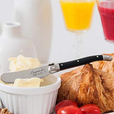 Laguiole Style de Vie Botermessen Zwart - 4 stuks