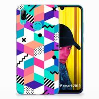 Huawei P Smart 2019 | TPU Hoesje | Blokken Kleurrijk - thumbnail