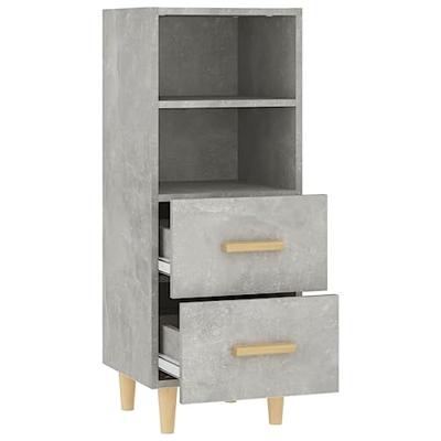 Dressoir 34,5x34x90 cm bewerkt hout betongrijs Dressoir 34,5x34x90 cm bewerkt hout betongrijs
