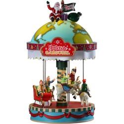 Kersthuisje Yuletide carousel 4,5V LEMAX - Lemax