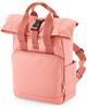 Atlantis BG118S Recycled Mini Twin Handle Roll-Top Backpack - Blush-Pink - 23 x 32 x 11 cm - thumbnail
