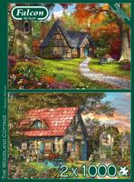 Falcon legpuzzel The Woodland Cottage 2x1000 stukjes - thumbnail