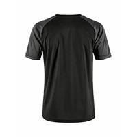 Craft 1912727 Squad 2.0 Contrast Jersey Jr - Black/Granite - 146/152 - thumbnail