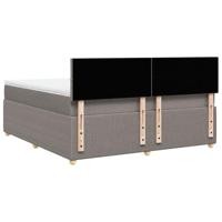 Boxspring met matras stof taupe 180x200 cm - thumbnail