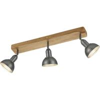 LED Plafondspot 3-lichts Rond Antiek Nikkel - E14 Fitting - Aluminium - thumbnail