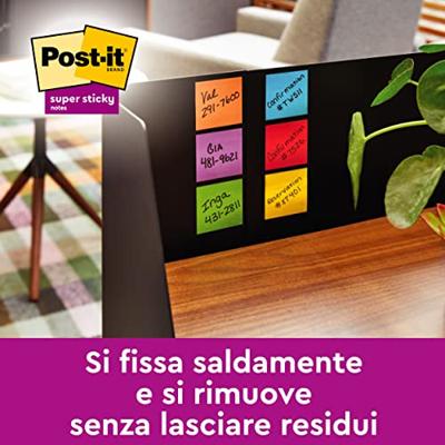 Post-it Super Sticky Z-notes dispenser, beer, voor ft 76 x 76 met 1 blok van 90 blaadjes blauw - thumbnail