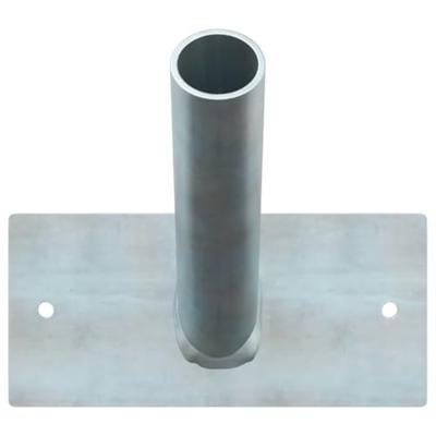 VidaXL Vlaggen mast houder zilver 13 x 6 x 0,2 cm staal