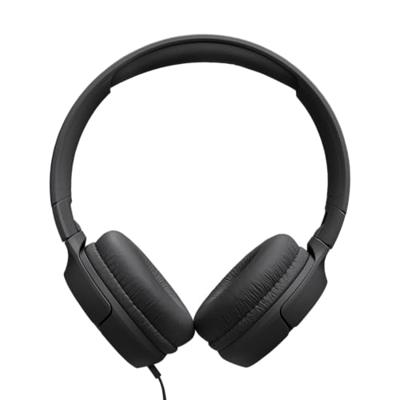 JBL Tune 520C Comfort Fit bedrade on-ear koptelefoon met microfoon, JBL Pure Bass-geluid, EQ-presets, USB-C-connectiviteit, opvouwbaar ontwerp en knoopresistente kabel, zwart