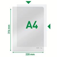 Leitz Zichttassen 4153 DIN A4 Polypropyleen 0.15 mm Transparant 41530003 100 stuk(s) - thumbnail