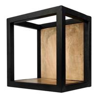 HSM Collection wandbox Levels - naturel/zwart - 25x18x25 cm - thumbnail