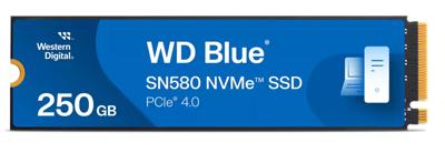 Western Digital wds250g3b0e sn580 wd blue ssd, 250 gb, m.2 nvme, pcie gen 4x4, 4000 mb/s
