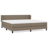 Boxspring met matras stof taupe 200x200 cm - thumbnail