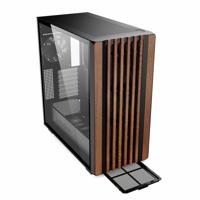 Sharkoon rebel c70g rgb midi tower behuizing (zwart/houtkleur | 2x usb-a | 1x usb-c | rgb | tempered glass) - thumbnail
