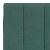Hoofdbordkussen 140 cm fluweel donkergroen - thumbnail