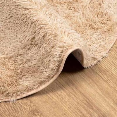 Hoogpolig vloerkleed NAVARRA 240x240 cm polyester beige Hoogpolig vloerkleed NAVARRA 240x240 cm polyester beige