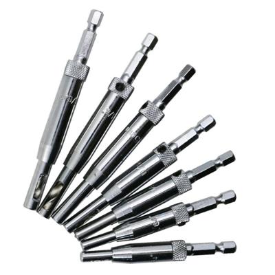 7 STKS/set deuren zelf centrering scharnier Tapper core boor bit set gat Puncher houtbewerking tools (5/64 7/64 9/64 11/64 13/64 1/4 inch 5mm)