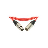 Klotz M1 K RT microfoonkabel 3p XLR F/M rood 3 meter - thumbnail