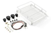 Bagagerek, met 4 lampen, 130x110mm - Zilver - thumbnail