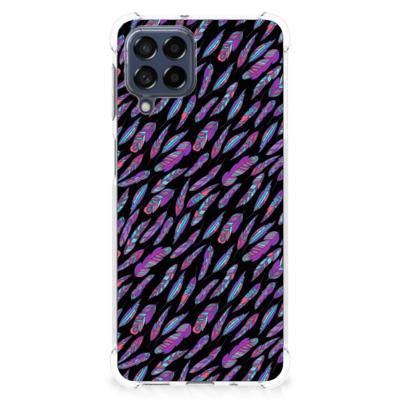 Samsung Galaxy M53 Doorzichtige Silicone Hoesje Feathers Color