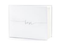 Gastenboek Love Wit/Zilver (24x18,5cm) - thumbnail
