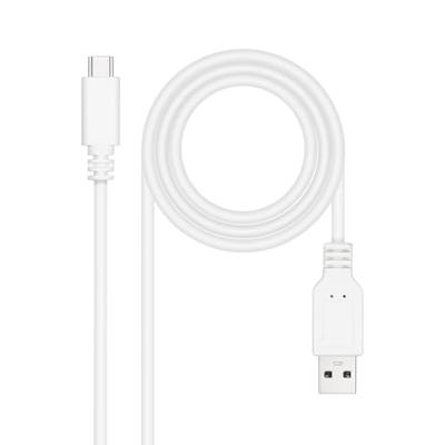 NANOCABLE 10.01.2103-W USB 2.0-kabel, 3 A, USB-C/M-A/M, wit, 3 m