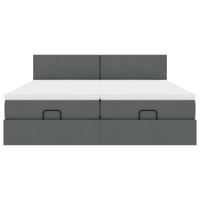 Ottoman bed met matrassen 160x200cm stof donkergrijs - thumbnail